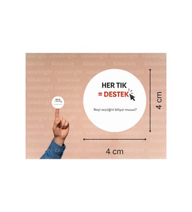 Her tık Bir Destek Boykot Ediyorum Etiketi Boycotting Yuvarlak Mat Sticker 4 Cm (45 Adet)
