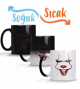 Pennywise Clown Spittle Sihirli Kupa Bardak Porselen