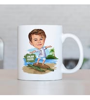 Kişiye Özel Hayvan Sever Çocuk Karikatürlü Kupa Bardak