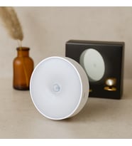 Sensörlü USB Şarjlı Beyaz LED Yuvarlak Lamba 8.3 cm