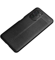 Xiaomi Redmi K40 Kılıf Deri Tarzı Niss Silikon Case (Siyah)
