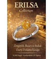 Sertifikalı Zenginlik Başarı Bolluk Enerji Frekansı Yüzüğü – Sitrin Ayarlamalı İnce Aslan Başak Boğa (Çok Renkli)