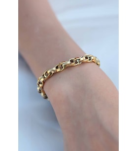 Tegan Gold Renk 316L Çelik Zincir Kadın Bileklik TG27BB4429