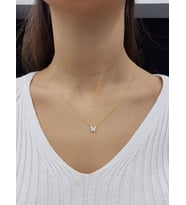 Kelebek 18K Altın Kaplama Kolye (Karışık)