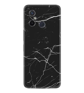 Xiaomi Redmi 12C Kılıf Resimli Desenli Baskılı Silikon Siyah Mermer 1299