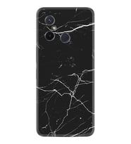 Xiaomi Redmi 12C Kılıf Resimli Desenli Baskılı Silikon Siyah Mermer 1299