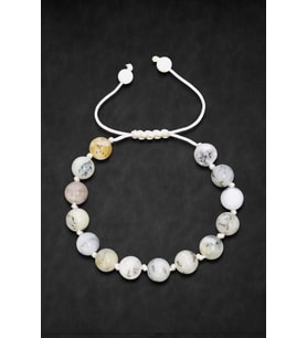 Merlinit Bileklik Dendritli Opal Makrome Ayarlı 546-1