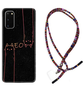 Samsung A02S A03S A10 A12 A13 A21S A22 Kılıf Boyun Asklı Rasta Silikon Meow 1657