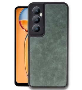 Realme C65 Kılıf Aras Deri Kapak - Koyu Yeşil