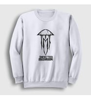 Presmono Unisex Beyaz Logo Müzik Infected Mushroom Sweatshirt 510681tt (Beyaz)