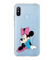 Xiaomi Mi A2 Lite Uyumlu Kapak Minnie Mouse Tasarımlı Şeffaf Silikon Kılıf