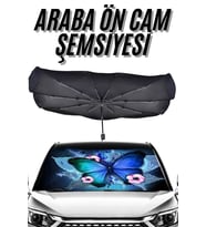 Mey İthalat® Güneş Önleyici Katlanabilir Oto Araba Güneşlik Şemsiye Tip Ön Cam