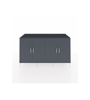 Kronos Konsol 4 Raflı 4 Kapaklı 176x59x99 Antrasit-Antrasit/Çam