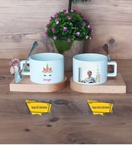 Unicorn Kupa Bardak Ahşap Altlıklı Kısa Fotoğraflı Arkadaşa Hediye Doğum Günü Hediyesi