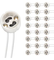 25 Adet GU10 duy 2A LED halojen lamba duyu 0,75 mm² silikon tel seramik duy bağlantı duyları 300 W enerji sınıfı A
