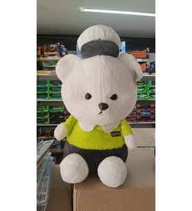 Oyuncak Peluş Sevimli Yeşil Kıyafetli Şapkalı Ayı Uyku Arkadaşım 45 cm