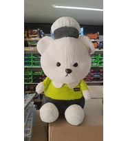 Oyuncak Peluş Sevimli Yeşil Kıyafetli Şapkalı Ayı Uyku Arkadaşım 45 cm