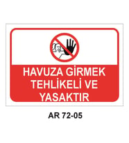 İŞ GÜVENLİĞİ UYARI LEVHASI 1 ADET PVC 21 X 29CM