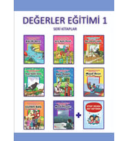 1.Sınıf Değerler Eğitimi Öykü Dizisi + Kitap Okuma Not Defterim (Beyaz)