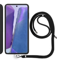 Samsung Galaxy Note 20 (N980F) İp Askılı Silikon Kılıf Siyah