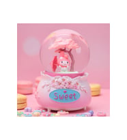 Kuromi Orta Boy Kar Küresi Işıklı, Müzikli, Pembe, 12x8