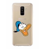 Samsung Galaxy A6 Plus (2018)  Kapak Donald Duck Tasarımlı Şeffaf Silikon Kılıf