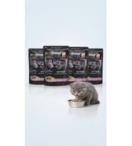 Tavuklu ve Ciğerli Tahılsız Yavru Kedi Yaş Mama 85 gr (4'lü Avantaj Paketi)