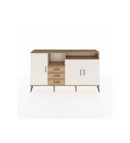 Arges Konsol 5 Raflı 3 Çekmeceli 3 Kapaklı 176x30x99 Çam-Aytaşı/Çam