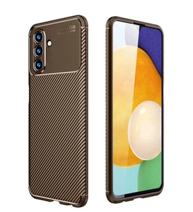 Durukar® Samsung Galaxy A36 Kılıf Auto Focus Karbon Kapak - Kahverengi