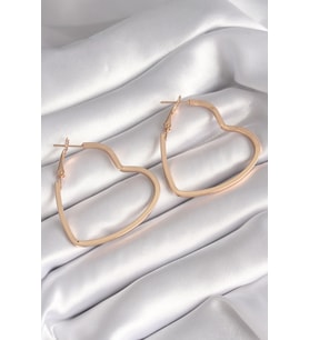 Pirinç Gold Renk Kalp Model Kadın Küpe 5886 - SSSSSS6140-4507