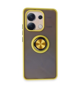 Redmi Note 13 4G Kılıf Montreal Yüzüklü Silikon Kapak - Sarı