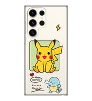 Samsung Galaxy S23 ULTRA Uyumlu Pokemon Pikachu Tasarımlı Şeffaf Telefon Kılıfı