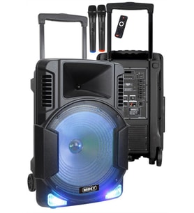 Midex 1200 Watt Mikrofonlu Karaoke Eğlence Ses Sistemi (Bluetooth Kayıt Usb Şarjlı)
