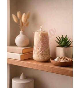Mumelia Candles Monokrom Kumul - Doğal Soya Dekoratif Mum - Krem