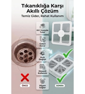 Gider Kapatıcı Pislik Tutucu Kendinden Yapışkanlı Gider Kapağı