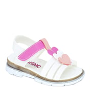 Şirinebebe 03695 Anatomic Kız Çocuk Sandalet (Beyaz-Pembe)