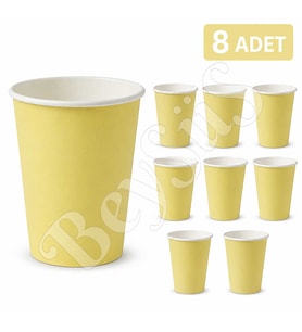Parti Kağıt Bardak 8li Sarı