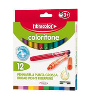 Fibracolor Coloritone Kalın Uçlu Keçeli Kalem 12 Renk 
