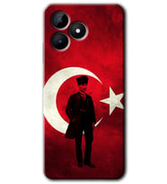 Realme C53 Kılıf HD Desen Baskılı Kılıf - Atatürk Bayrak