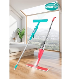 Mega 2’li Shiny & Glasy Sprey Mop Temizlik Seti, Parlak ve Ferah Yüzeyler