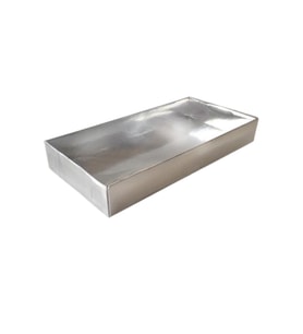 Asetat Kapaklı Karton Kutu 20X10X3 (25 Adet)  Gümüş