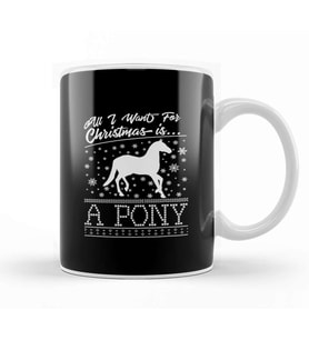 All I Want For Christmas Is A Pony Knit Pattern Kupa Bardak Porselen