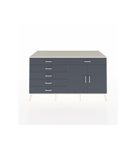 Kronos Konsol Tek Raflı 6 Çekmeceli 2 Kapaklı 176x59x99 Aytaşı-Antrasit