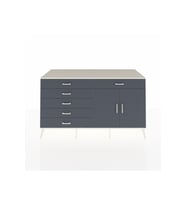 Kronos Konsol Tek Raflı 6 Çekmeceli 2 Kapaklı 176x59x99 Aytaşı-Antrasit