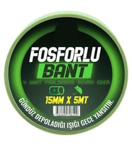 Geseus Kendinden Yapışkanlı Fosforlu Bant Gündüz Depoladığı Işığı Gece Yansıtır15mmX5MT