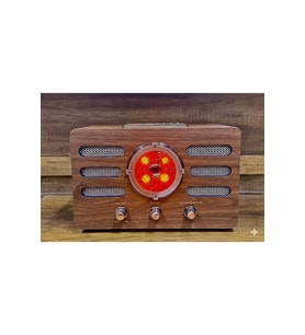 ahşap büyük boy nostaljik radyo bluetooth+sd kart girişusb bağlantı sarjlı büyük nostaljik boy radyo (Açık Kahverengi)