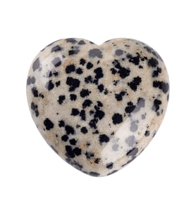 Sertifikalı Kalp Kesim Dalmaçyalı Jasper Taşı Kütle (3 CM) (Çok Renkli)