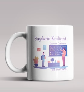 Kişiye Özel Sayıların Kraliçesi Tasarımlı Beyaz Renk Kupa Bardak