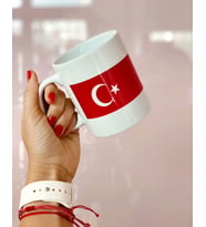 Ay Yıldız Türk Bayrağı Hediye Kupa Bardak