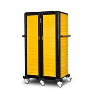 Gastrolley İkili Servis Tepsi Arabası 150 (2 Yanı + Arka Kapalı + Kapılı) 101 x 75 x 174 (cm)